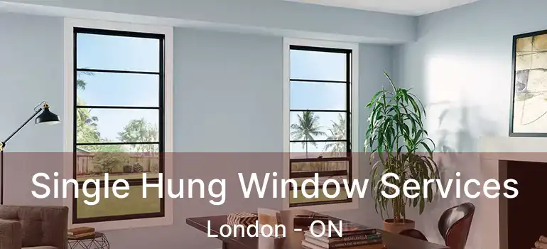 Single Hung Window Services London - ON